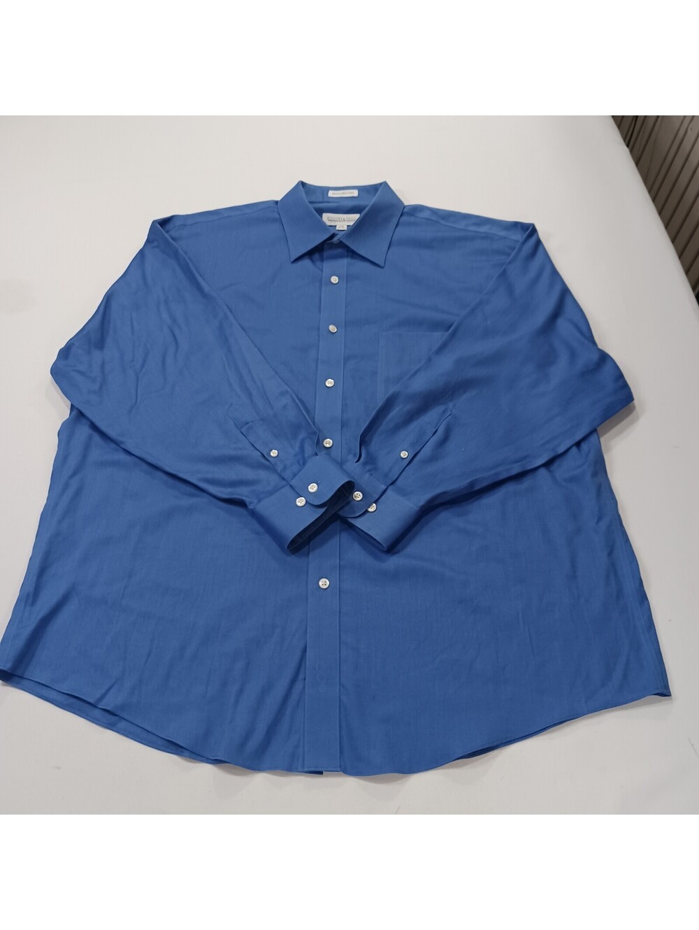 Joseph & Feiss Dress Shirt Men's 17 1/2 32/33 Blue 80's 2-Ply Perfect Twill